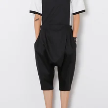 XS-6XL! Большие размеры Мужские Брюки Летний тренд мужской свободный комбинезон на бретельках комбинезон