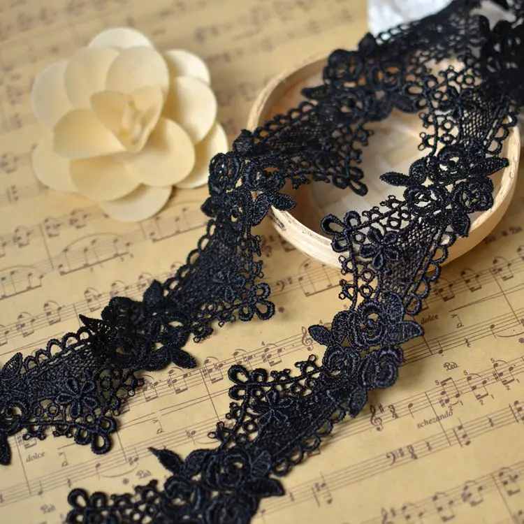 5Meters/Lot black lace accessories water soluble lace DIY Accessories
