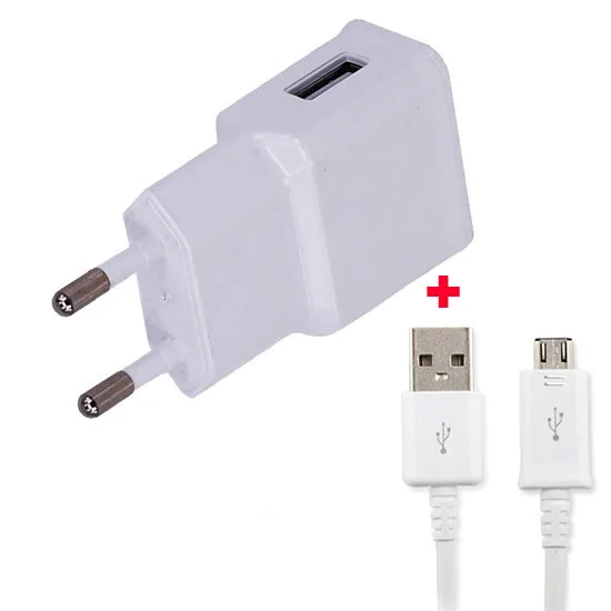 2A EU US портативное зарядное устройство для мобильного телефона + USB кабель