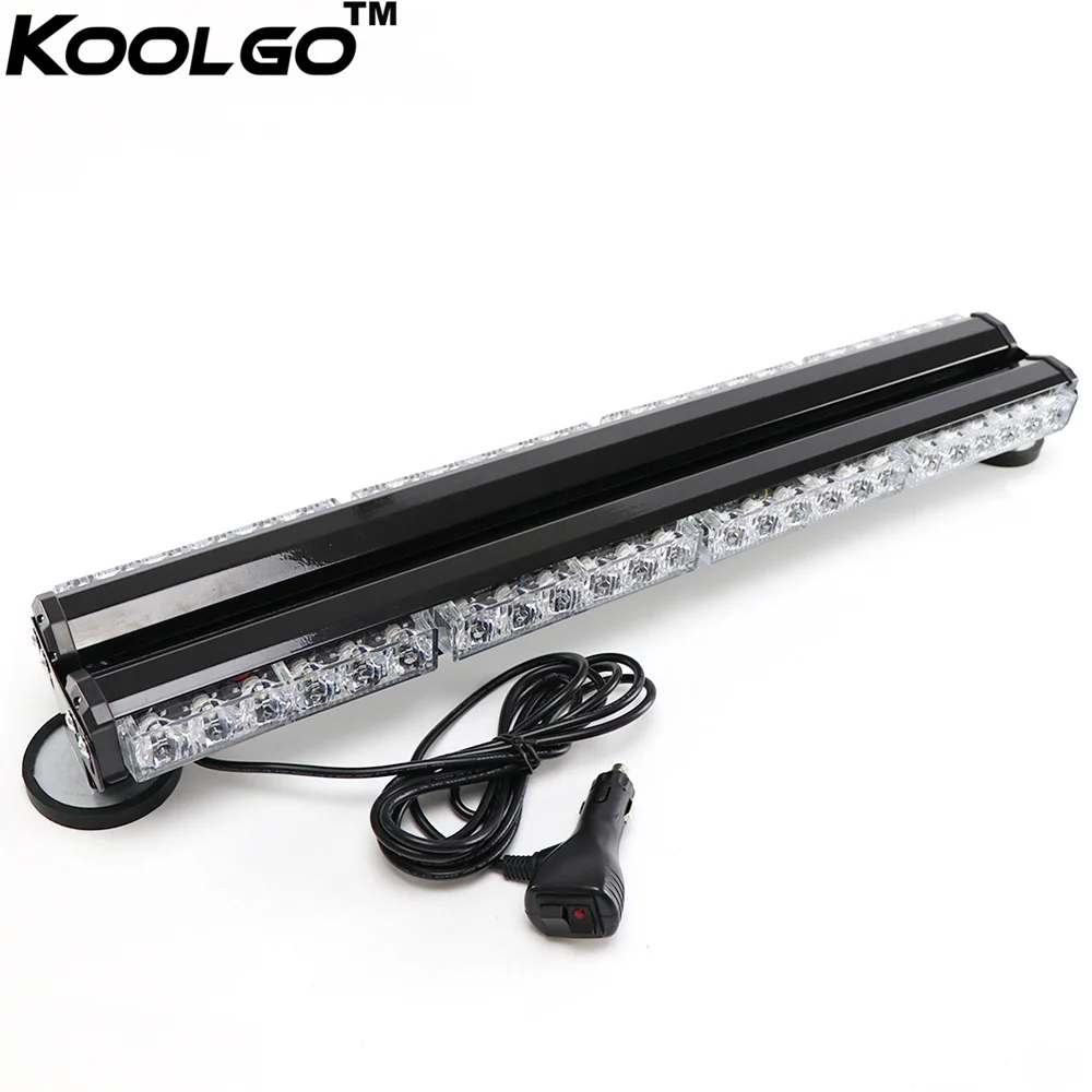 

KOOLGO 24" 144W Double Side Police Car LED Flash Emergency Strobe Light bar TraffIc Advisor 48 LED Warning Lights 12V 24V