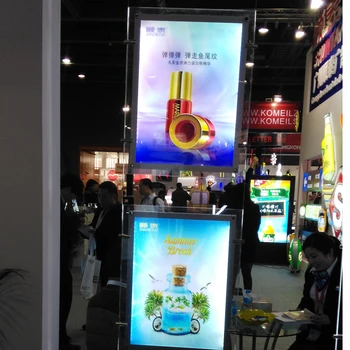 

(2unit/Column) A3 Single Sided LED Magnetic Light Boxes,Magnetic Face LED Light Box Cable Display for Estate Agent