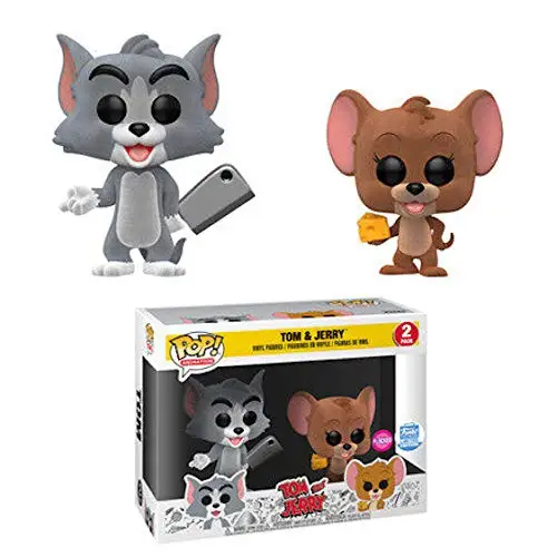 Эксклюзивный Funko pop анимация Том и Джерри 2 упаковки флокированные виниловые