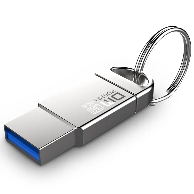 DM PD079 USB флеш-накопитель 32 Гб металлический USB 3,0 флеш-накопитель ключ 64 ГБ высокоскоростной мини-флеш-накопитель карта памяти 128 ГБ - Цвет: Серебристый