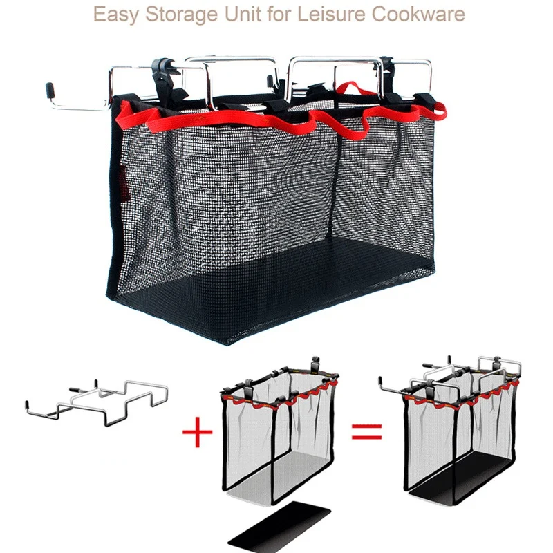 Открытый Кемпинг проволока стеллаж для хранения портативный мешок стол для пикника барбекю комплект кухня разное сетка костюм