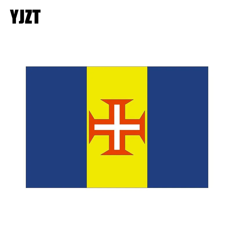 

YJZT 15.6CM*10.3CM Creative MADEIRA Car Body Flag Decal Funny Car Sticker 6-0450