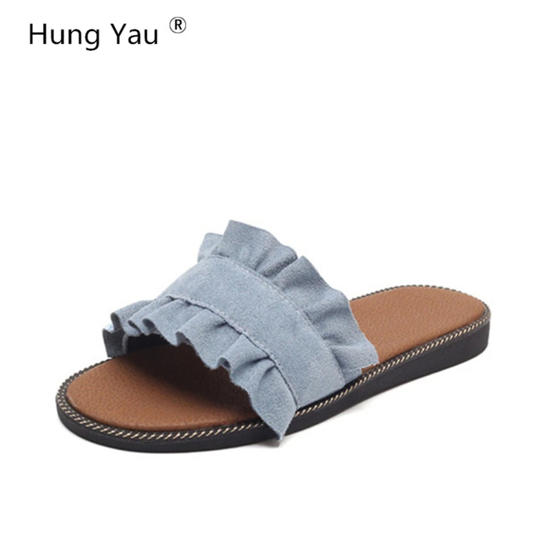 Hung Yau/женские шлепанцы Пляжные сандалии Женские удобные на танкетке Летняя