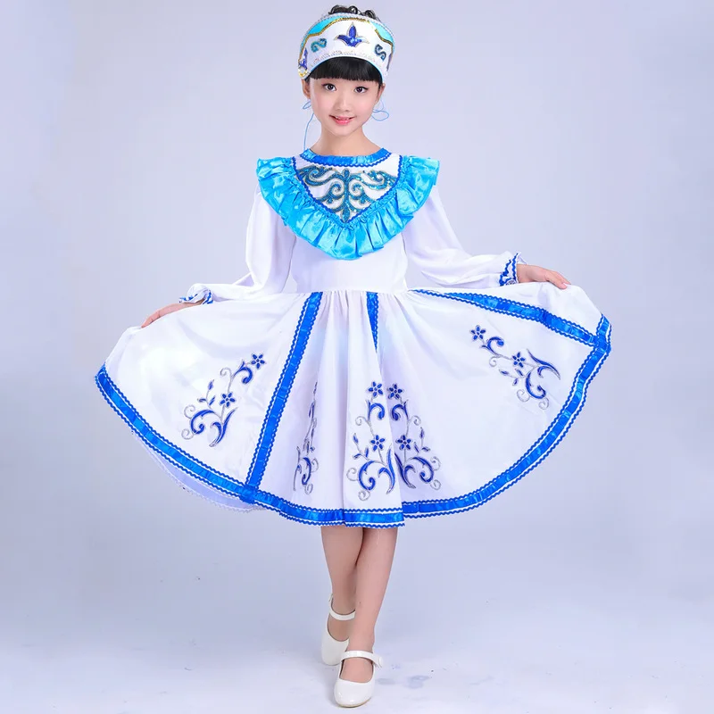 Детская одежда для Русской национальной сцены, современные костюмы для сцены, юбка принцессы для девочек, вечерние платья для танцев