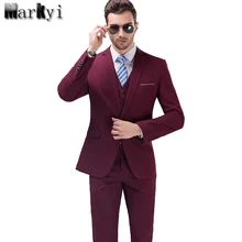 MarKyi 2017 Famous Brand font b Mens b font font b Suits b font font b