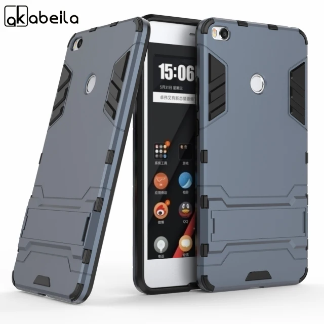 

AKABEILA Phone Cover Case For Xiaomi Mi Max 2 Xiaomi Mi Max2 6.44 inch Case Cover PC PU Hybrid Rubber For Xiaomi Max2