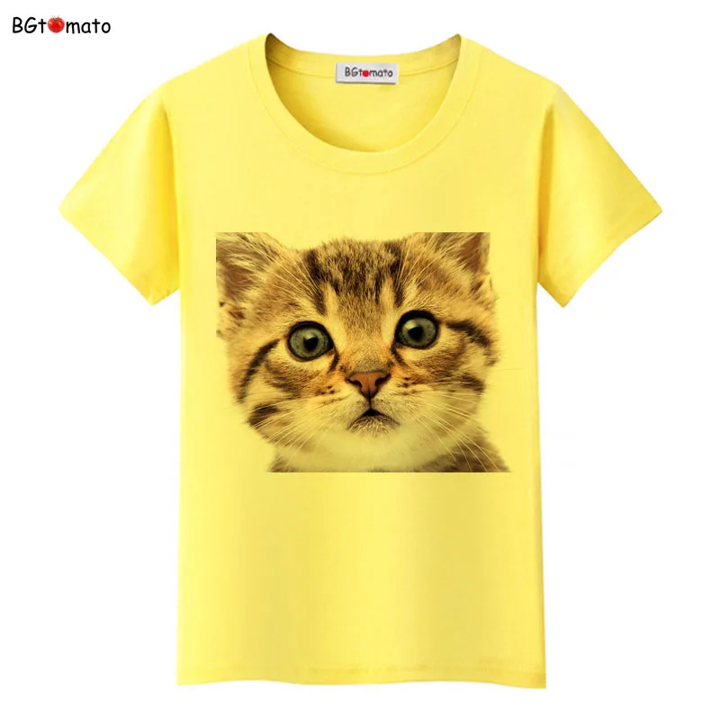 BGtomato, супер милая футболка с 3D котами, Женская милая крутая летняя одежда, хорошее качество, удобные топы, повседневные футболки, брендовые рубашки - Цвет: 16