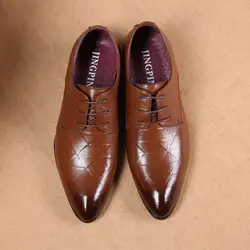NORTHMARCH Мужские кожаные туфли Британский Стиль Бизнес Мужские модельные туфли кожа острый носок большой Размеры Для мужчин офисные туфли