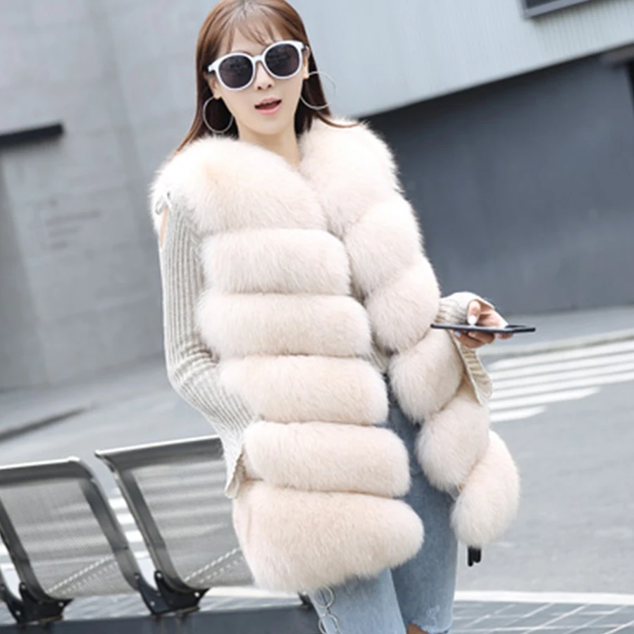 Autumn Winter Faux Fur Coat Women Fashion Korean Elegant Sleeveless Long Vest Woman Casual Slim Luxury Thick Warm Fur Jacket Autumn Winter Faux Fur Coat Women Fashion Korean Elegant Sleeveless Long Vest Woman Casual Slim Luxury Thick Warm Fur Jacket