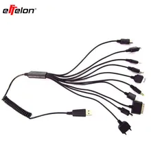 effelon Mobile Cellphone Charger Multi 10 in 1 Universal Multi-Function Cell Phone Game USB Charging Cable Charger
