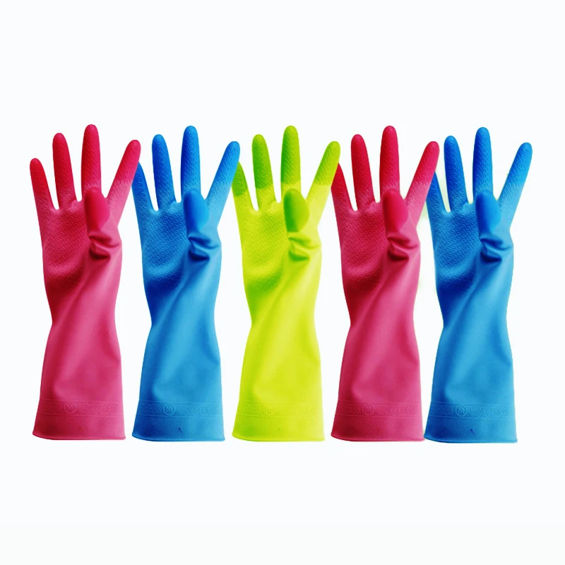 Thin PVC Durable Waterproof Household Gloves Oil Resistant Gloves Water