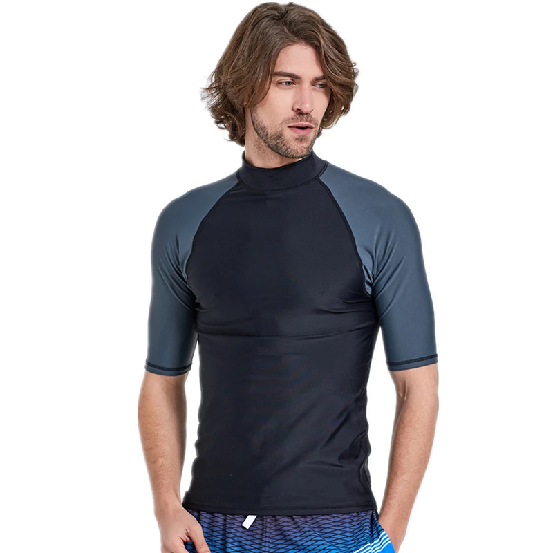 

2018 New Men Long Sleeve Snorkeling Windsurf Rash Guard Surf Anti-UV Lycra Swim Wetsuit Shirt Diving Tops Swimsuit for Surfing L