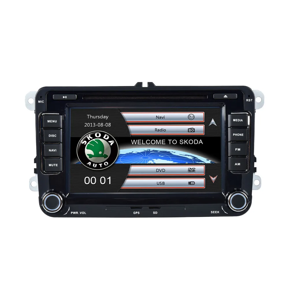 Perfect for VW Touch Screen car dvd player gps navigation Bluetooth FM AM 7" 2din in dash  TFT support rear view camera input 1