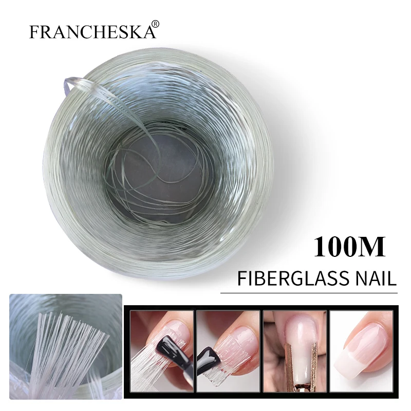 Самый дешевый дизайн ногтей из стекловолокна для УФ-геля DIY ногтей белые акриловые накладные ногти Fibernails для маникюрного салона 1 м 100 шт