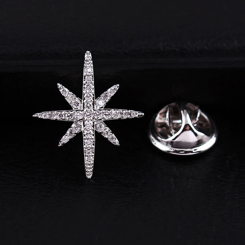 

Young Tulip Creative Zircon Cross Collar Brooch 2 Color Brooches for Women Wedding Accessories Good Gift Fashion Jewelry 2018