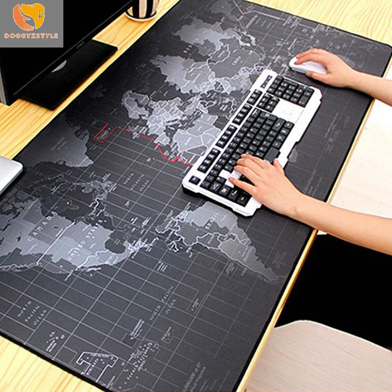 

Large Pad Old World Map Gaming Mousepad Anti-slip Natural Rubber Gaming Mouse Mat with Locking Edge