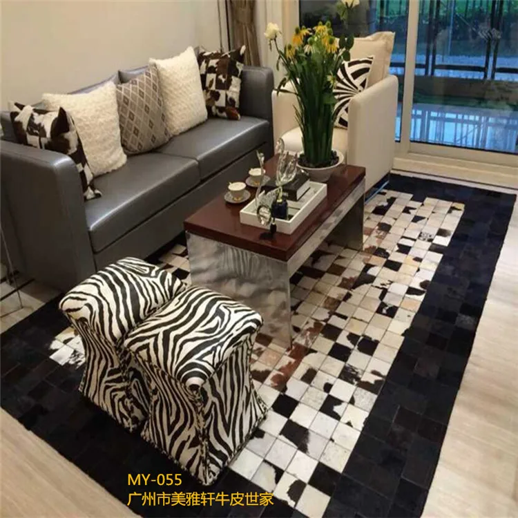 free beauty 100 natural genuine cow leather customized carpets for