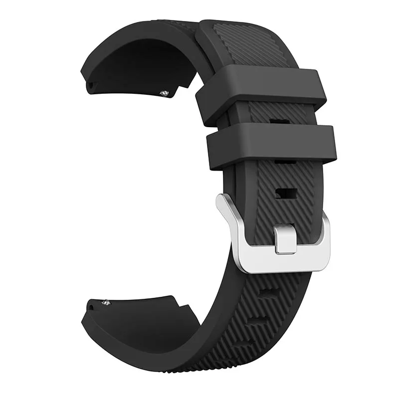 22 мм для samsung gear S3 Frontier классический силиконовый браслет на запястье для huawei Watch GT спортивный ремешок сменные часы браслет - Цвет ремешка: Black