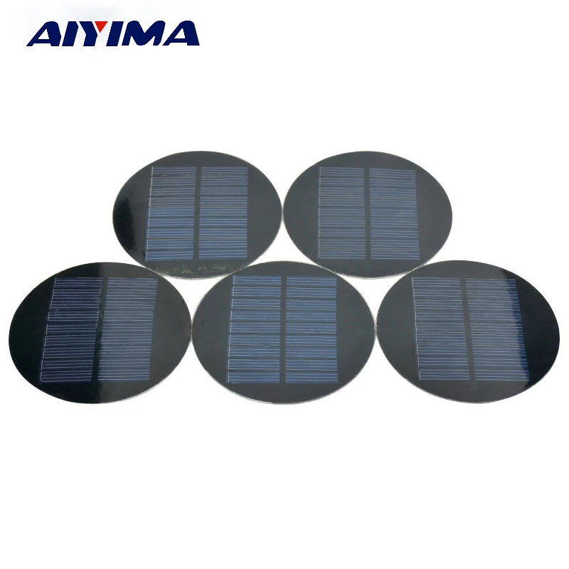 

AIYIMA 5Pcs Solar Panels PET Poly Solar Panel 88.5MM 4.5V 100mA DIY Solar Battery Charger Painel solars