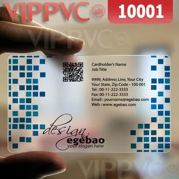 

10001 clear business card - matte faces transparent card thin 0.36mm