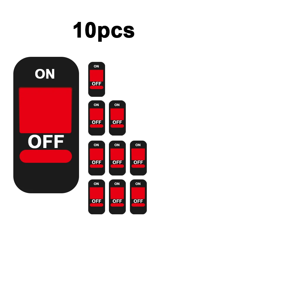 10~60PCS Universal Handlebar Motorcycle Accident Hazard Light Switch On/Off Button Light Switch 12V DC for Motorcycles - Color: 10PCS