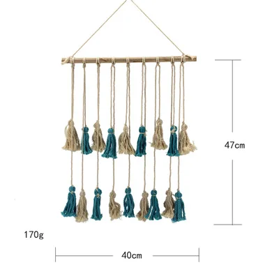 Ручной Работы Бохо домашний декор богемное макраме настенный гобелен тканые стены Искусство Хлопок bohem Tapisserie свадебное украшение tapiz - Цвет: B