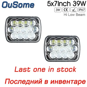 

2pcs 39W 3600LM 5D projector 5x7" Rectangular Replacement work light LED Headlight for JEEP Motorcycle H6054 H5054 H6054LL