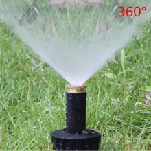  90-360 Degree Pop up Sprinklers Plastic Lawn Watering Sprinkler Head Adjustable Garden Spray Nozzle 1/2
