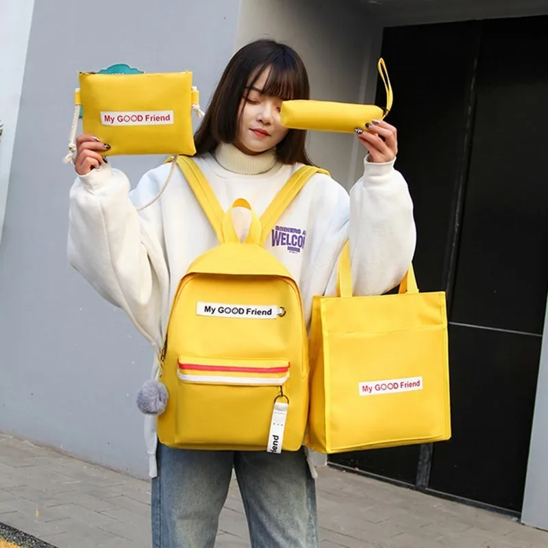 

Fashion 2019 Backpack Women Preppy School Bags For Teenagers Backpack Female Canvas Travel Bags Girls Backpack Mochilas OC537