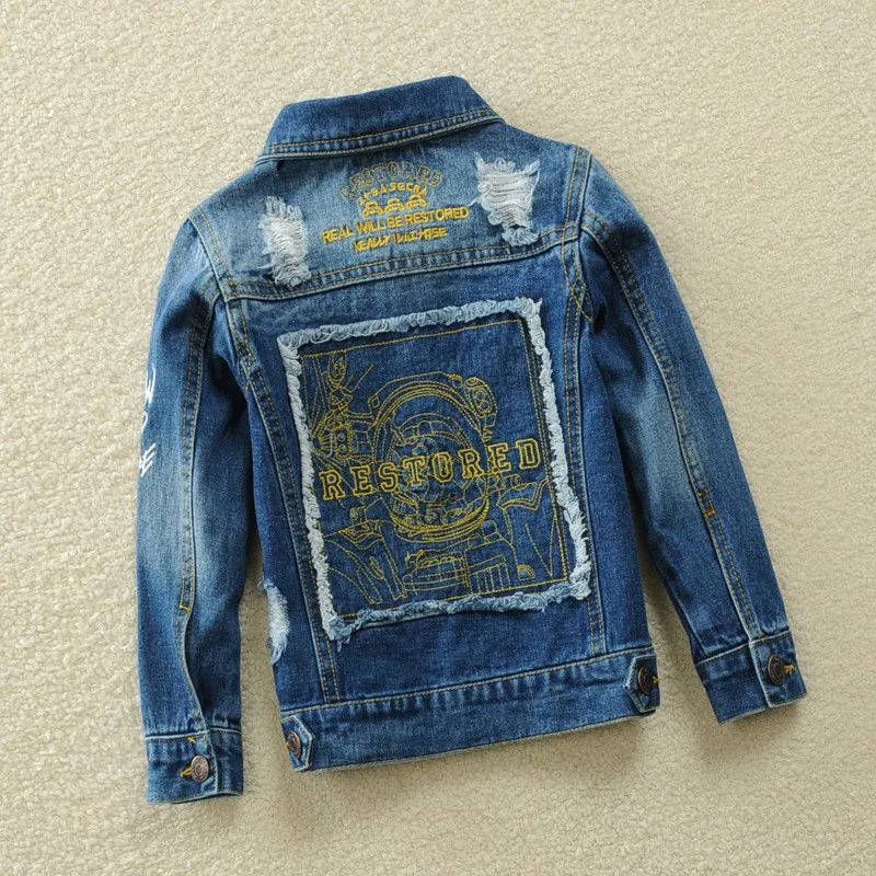 

2-10T Kids Boys Jackets Spring Autumn Children Jeans Coat Boys Denim Outerwear Kids Clothing Boy Clothes Cowboys Clothing