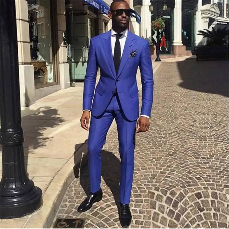 Royal Blue Groom Tuxedos Peak Lapel Men Wedding Tuxedo Fashion Men Jacket Blazer Men Dinner/Darty Suit (Jacket+Pants+Tie) Royal Blue Groom Tuxedos Peak Lapel Men Wedding Tuxedo Fashion Men Jacket Blazer Men Dinner/Darty Suit (Jacket+Pants+Tie)