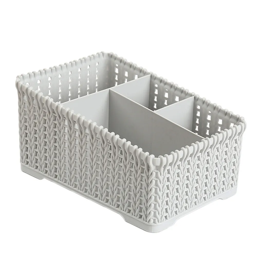 

Four grids Plastic Makeup Organizer Desktop Sundries Storage Box Makeup Organizer Home Office Bathroom Storage Box