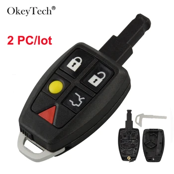 

OkeyTech 2PC Smart Card Remote Car Key Shell For Volvo S40 S60 S70 S80 V40 V70 XC90 XC70 Modified Replacement Case Cover Housing