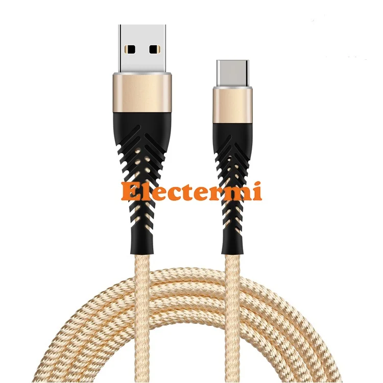 

2.4A USB Cable Charging USB Type C Cable Fish Bone For Huawei P20 P30 For Samsung Note 8 Charger Data USB Cable Cable USB Cord
