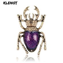 Винтажные жуки-насекомые заколки Кристаллы Брошь металлические броши в виде животных костюм банкет брошь свадебные украшения подарок на год Рождество