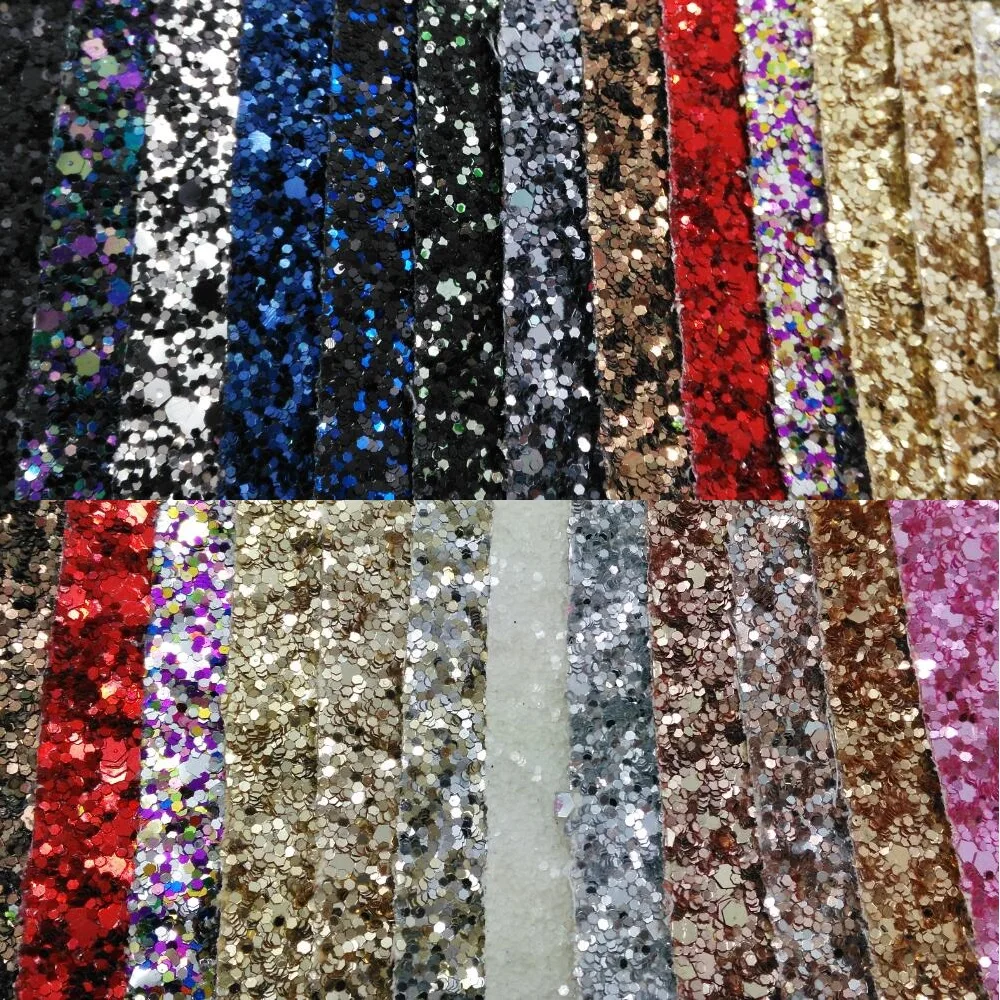 Buy Chunky Glitter Leather Synthetic Leather Faux