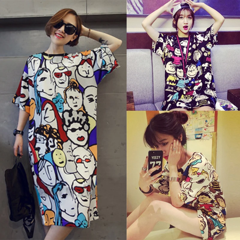 

Women Sleepwear Plus Size Cotton Skirt 2019 Summer Hot Sale Printed Women Sleepskirt Fashion Clothes For Women Nightgowns