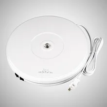 Load 11kg 25 cm White Electric Motorized Rotating Display Turntable for Model Jewelry display stand or 4k Photography Ad display