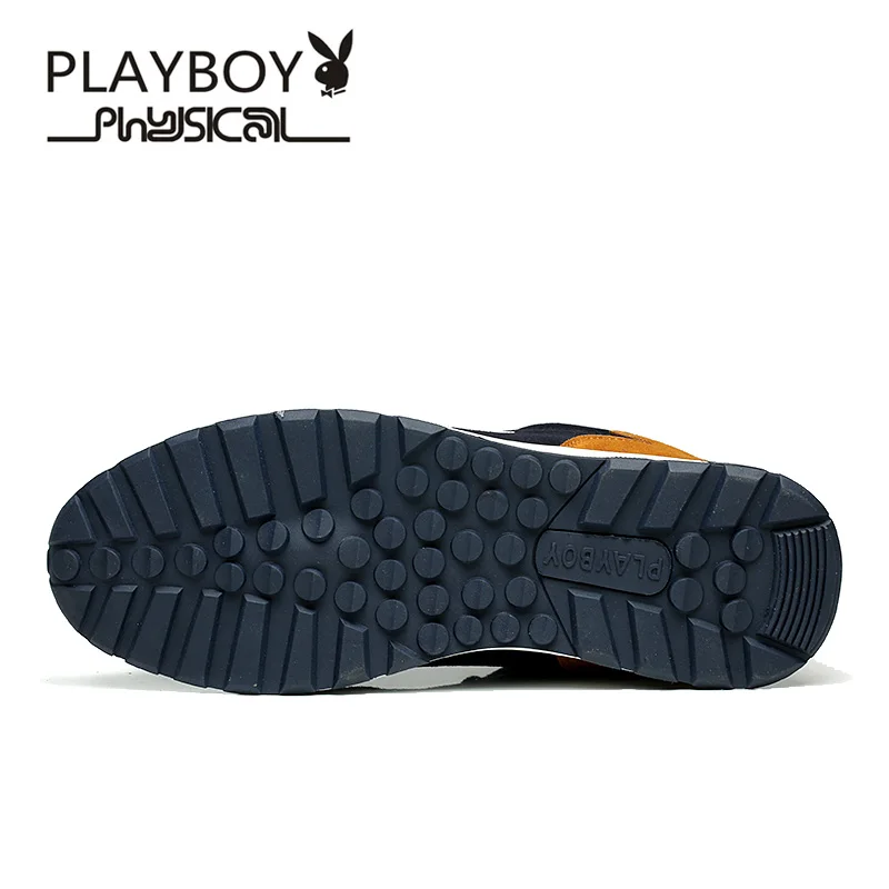 Playboy/новинка года; зимние мужские хлопковые зимние ботинки; повседневные мужские ботинки из коровьей замши с добавлением шерсти; мужская хлопковая обувь; DS67133