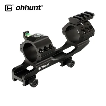 

ohhunt Bi-direction 25.4mm 30mm Offset Rings Picatinny Weaver Rail Hunting Scope Mounts Top With Bubble Level Picatinny Rail