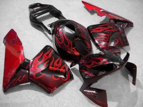 

Motorcycle Fairing kit for HONDA CBR600RR F5 03 04 CBR 600RR 2003 2004 cbr 600 ABS Red flames black Fairings set