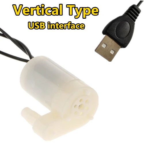 DC 5 в USB низкий уровень шума бесщеточный мотор Pump120L/H Мини Микро погружной водяной насос для Diy Kit - Напряжение: USB-Vertical Type