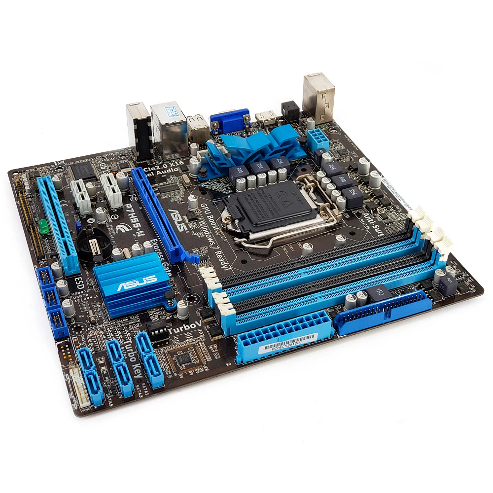  Asus P7H55-M Desktop Motherboard H55 Socket LGA 1156 For Core i7 i5 i3 DDR3 16G SATA2 USB2.0 HDMI u