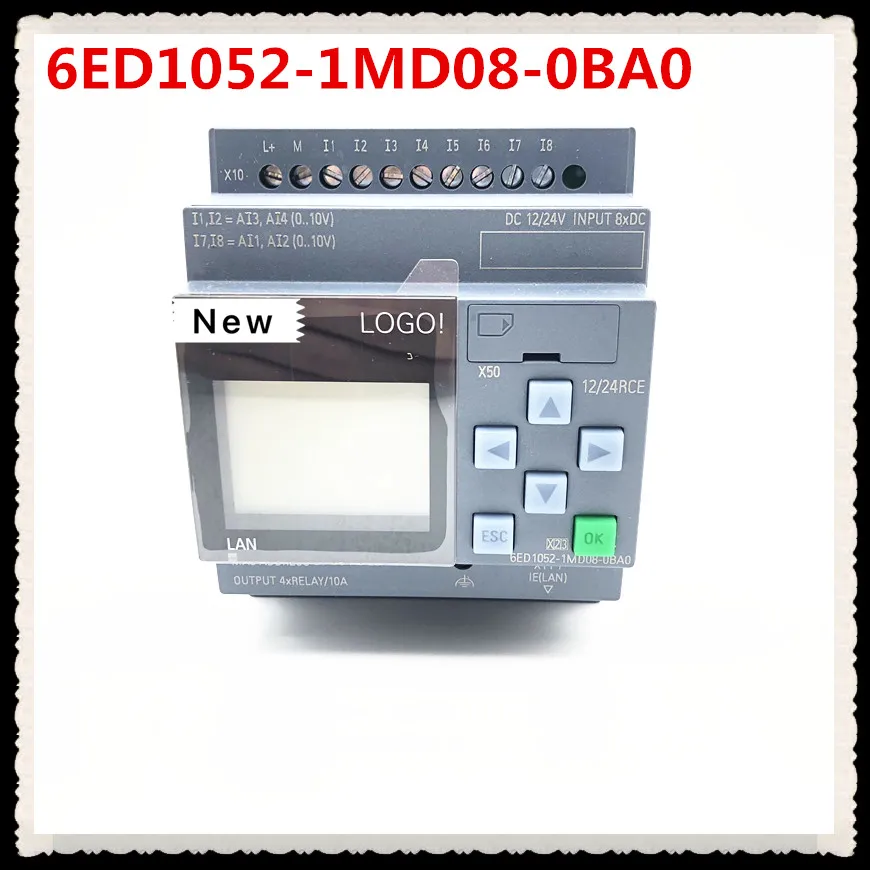 

New Original 6ED1052-1MD08-0BA0 LOGO 12/24RCE PLC With Display Module 12/24V DC/RELAY 8 DI 4AI 6ED1 052-1MD08-0BA0 PLC