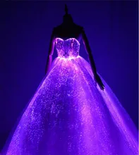 See Oranage New Elegant Electronic Sparkle Party Dress Creative Formal dress Dancing Performance Dresses SO5951