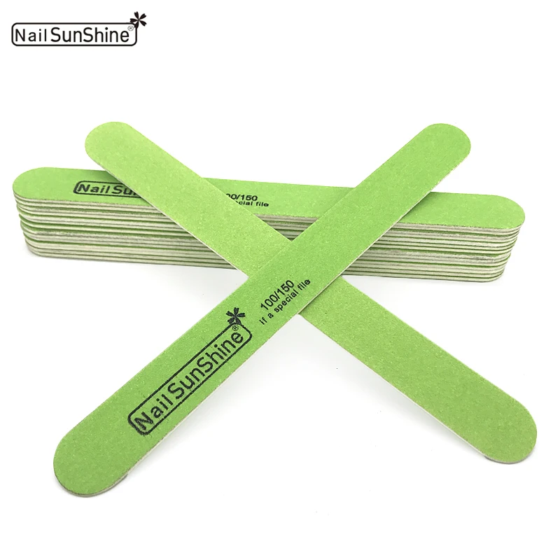 

Green Nail File 20pcs/lot 100/150 Grits Sanding Buffer Blocks Professional Nail Polish Strips Pedicure Manicure Nail Salon Tools