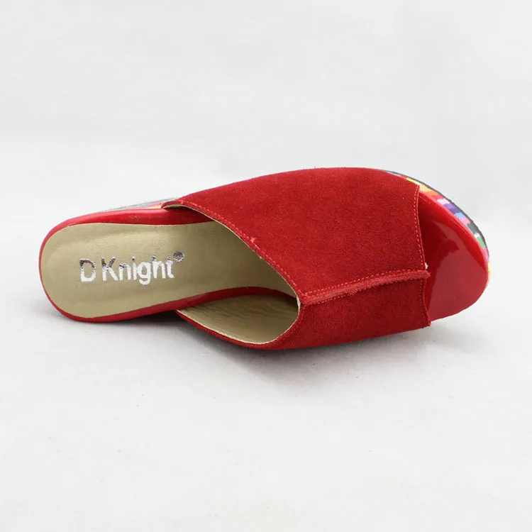 Sandals 2017 PigSkin High Platform Shoes Fashion Women Summer Slippers Genuine Leather Women Shoes Plus Size 30-43 Slides Heel (11)